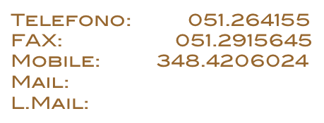 Telefono:           051.264155
FAX:                      051.2915645
Mobile:           348.4206024
Mail:      arianna.alberti@yahoo.it
L.Mail:  audiologika@legalmail.it